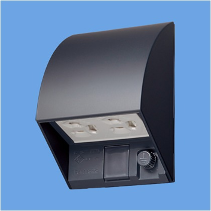 スマート設置防水ダブルコンセント ブラック W87×H126×D67mm WK4602BK 1