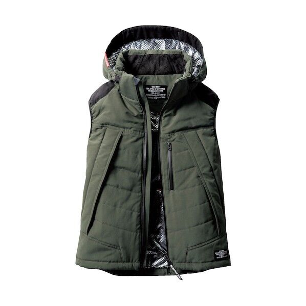 防寒ベストミルスグリーン