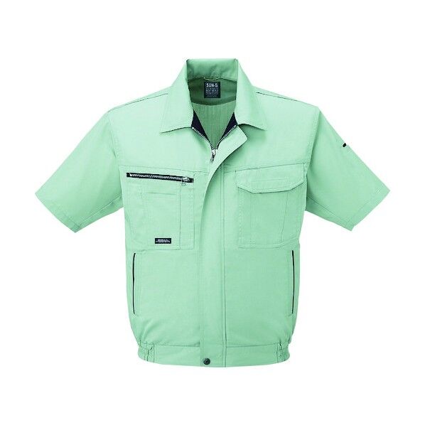 夏 半袖ブルゾン モスグリーン色 XLサイズ WA10550-7-XL 1点