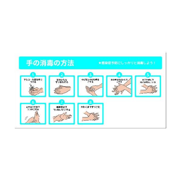 TS-01 手の消毒の方法 ポリセーム 300x600 6300004287 1点