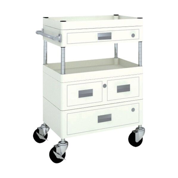 フレックスワゴン 引出付 750X500 W色 FLW-822VWZW 1点