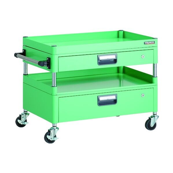 フェニックスワゴン (省音タイプ・薄型1段・1段引出し・三方棚板1枚付)