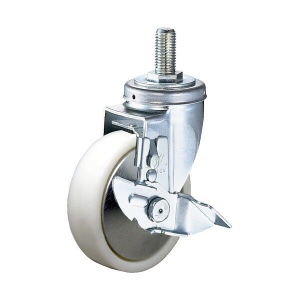 Sシリーズねじ込み自在SP付ナイロンB車100mm 平戸車 413SANRB100 1個