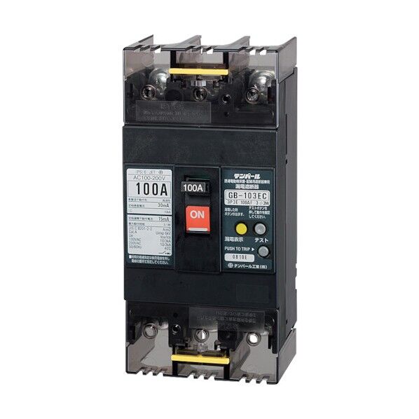 テンパール工業 GB-103EC 75A 30MA Eシリーズ(経済タイプ)漏電遮断器 OC付 モータ保護兼用 103EC0730 1点