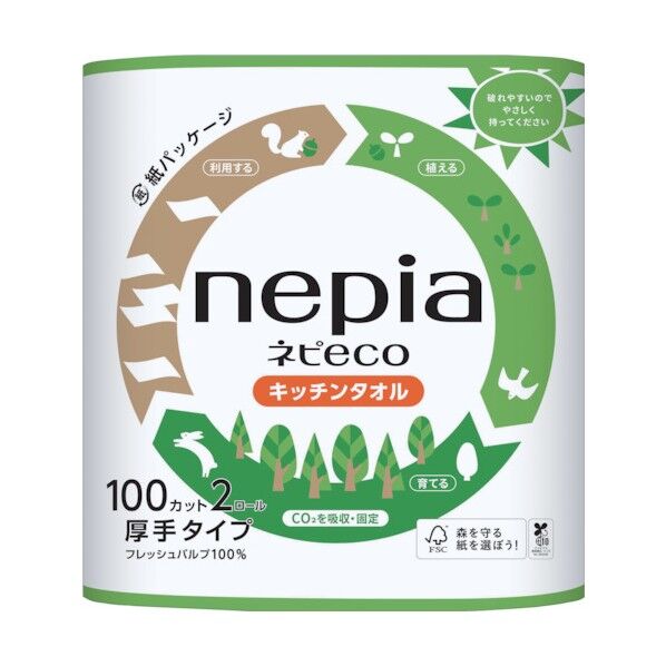 ECOキッチンタオル2R 100C