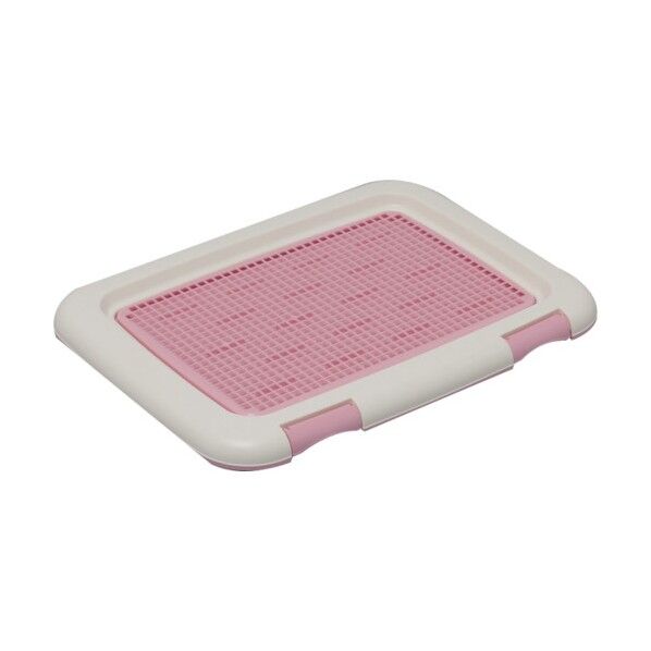 フチもれしにくいトレートレーニングペットトレーミルキーピンク