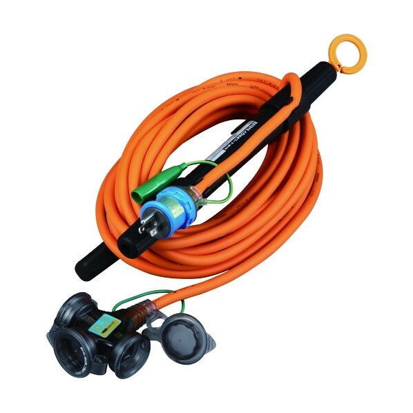 ハタヤ防雨型2P･2P接地付兼用とび延長コード10m WX-103K