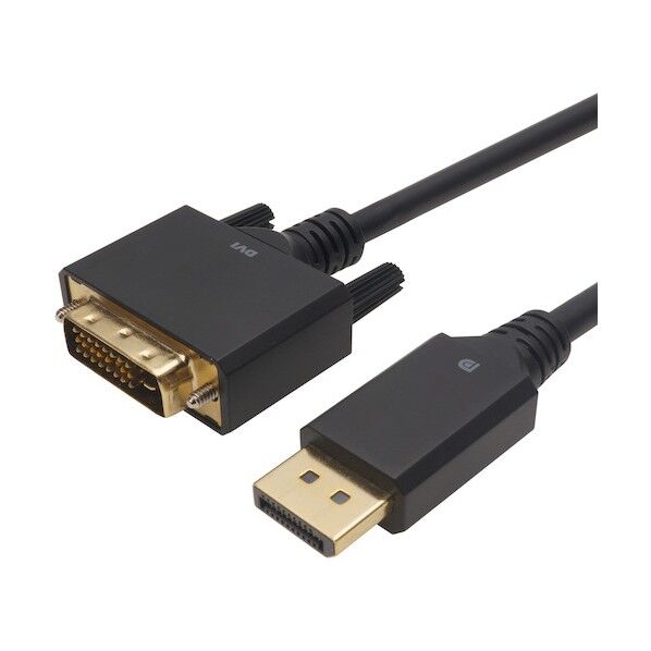 ホーリック DisplayPort→DVI変換ケーブル 2m DPDV20-723BB 1点
