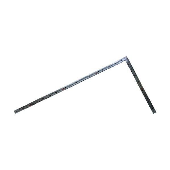 曲尺同厚角目 名作 赤数字入(さしがね) シルバー 1尺6寸 10655 1点
