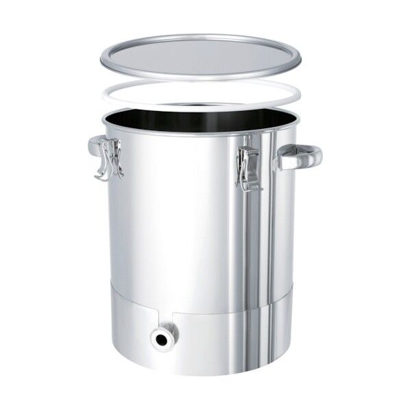 PTFEパッキン付底部勾配型密閉容器