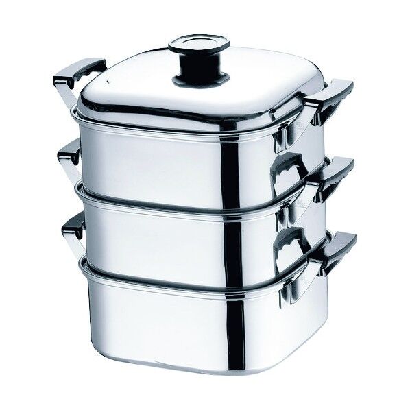 (T)18-8角型蒸器 3段