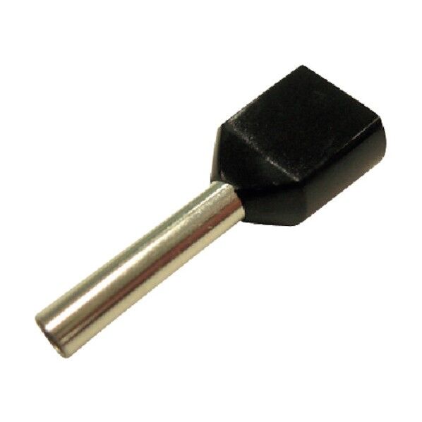 ツインフェルール形端子黒 FEI1.5-12X2 100個