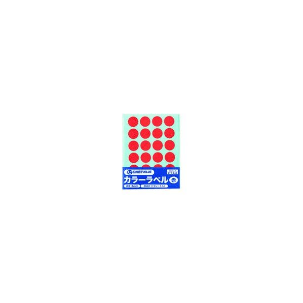 プラス 871046)カラーラベル16mm 赤 B536J-R 1点