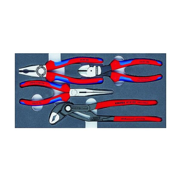 クニペックス 002001V15 プライヤーセット ウレタントレイ入り 002001V15 1個...