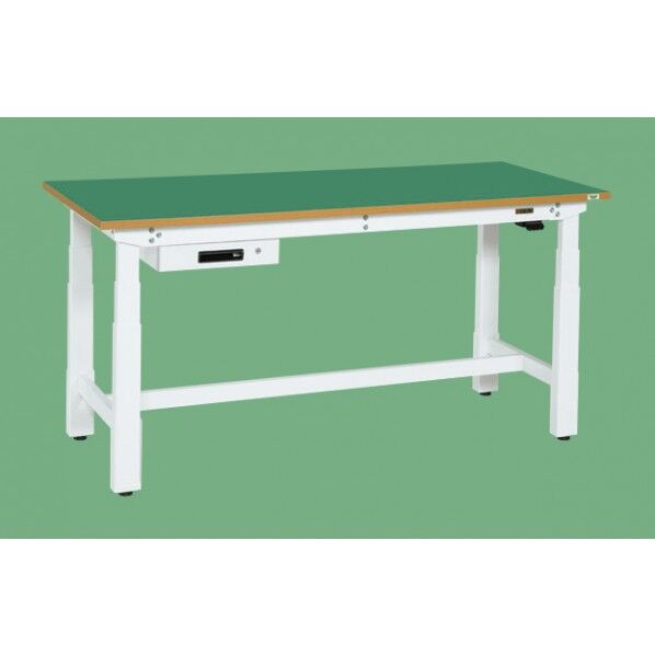 電動昇降作業台(重量/250kg/改正RoHS10サカエリューム天板/H630～1280/引出付)