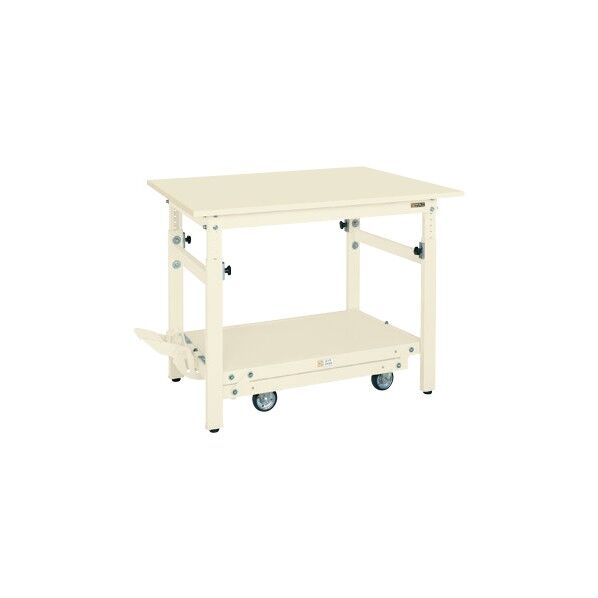 軽量ペダル昇降移動式作業台(TKK/耐荷重300kg/スチール天板/H740～1040)