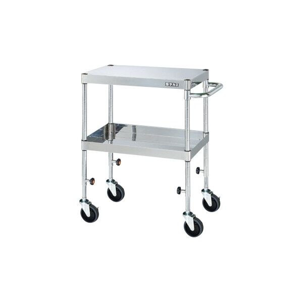 ステンレスCSパールワゴン(高さ調整タイプ/サイレントエラストマー車/H725~975)