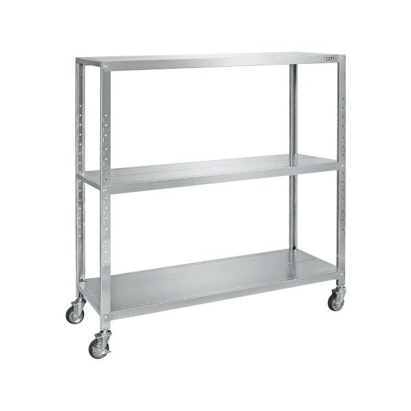 ステンレスサカエキャスターラック(SUS430/H1313/3段タイプ)