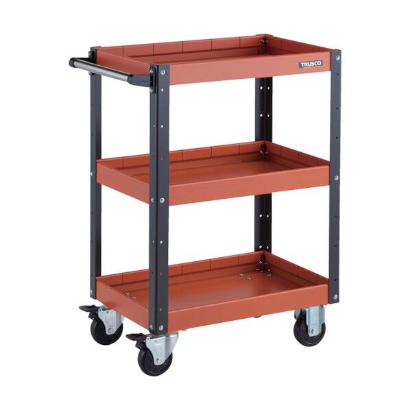 イーグルワゴン 600X400XH880 深型3段 オレンジ/ブラック EGW-963F3-ORBK 1点