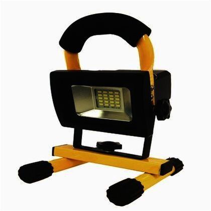 LEDワークライト 投光器 10W DC/ACリチウム付 イエロー W130×H240×D110mm ML14 1