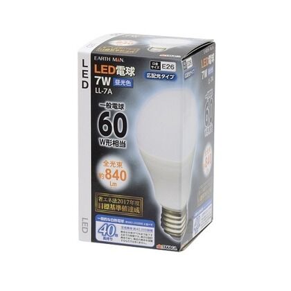 LED電球 7W (W)65×(H)115×(D)65mm LL-7A 1