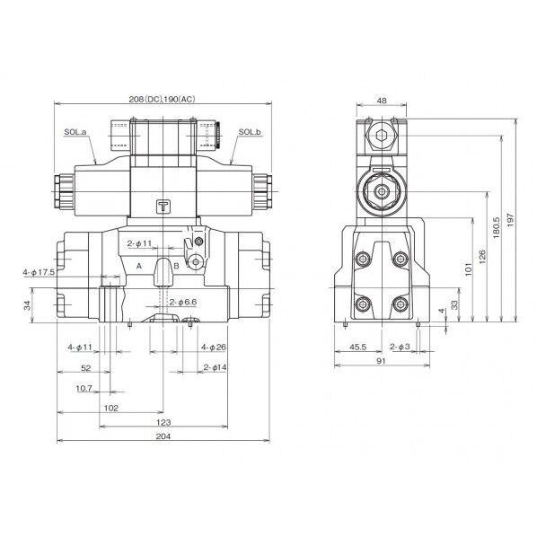 ダイキン(DAIKIN) 電磁パイロット切換弁 KSH-G04-4CP-20-X 1PC