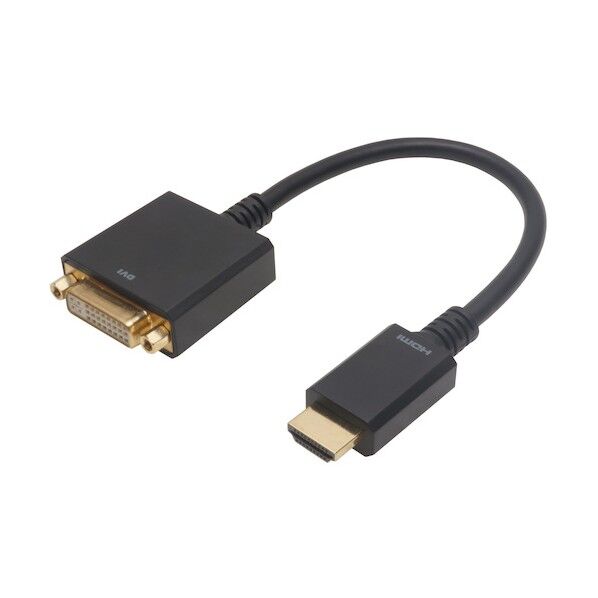 HDMI-DVI変換アダプタ HDMIオス-DVIメス 15cm HADVF-706BB 1点