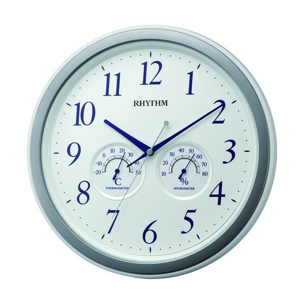 温度湿度計付掛時計