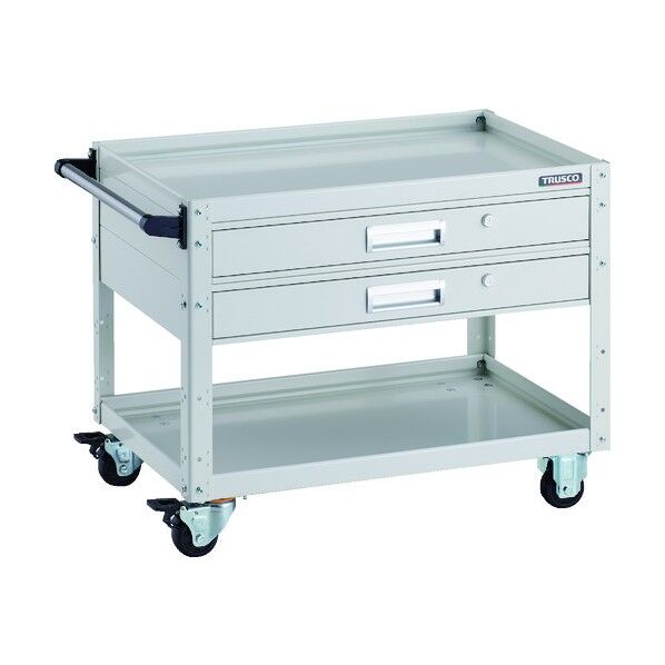 イーグルワゴン 750X500XH600 引出2段付 ホワイト EGW-672V2-W 1点