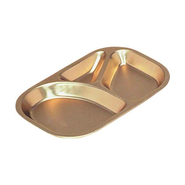 シュウ酸アルマイト ランチ皿長方型 (3食) 115 RLVD2 1個