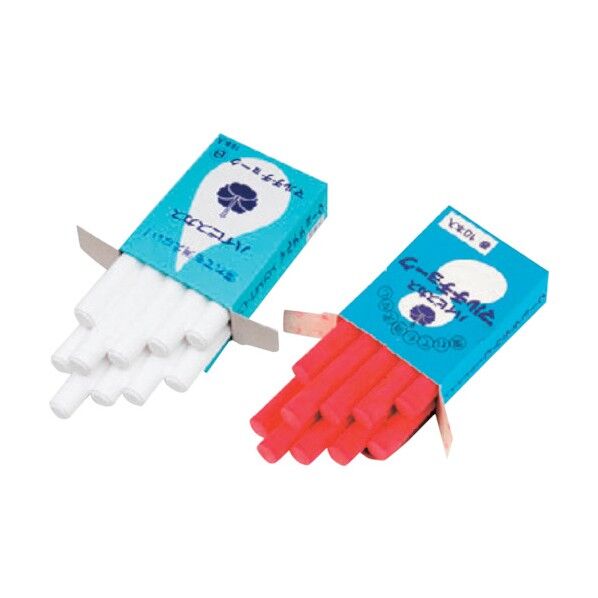 雨天用チョーク 赤 1142250102 10本