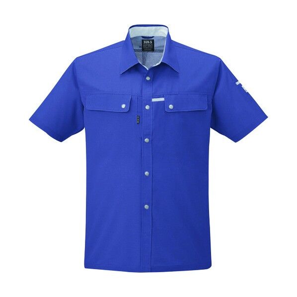 夏 半袖シャツ ネイビー色 4Lサイズ WA10457-3-4L 1点