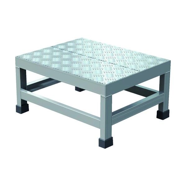 アルミ製溶接一体構造型作業台 一段(縞板)