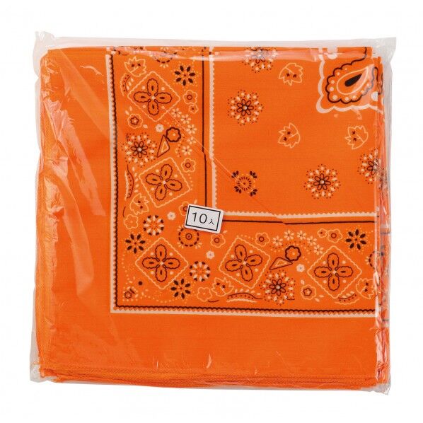 バンダナ オレンジ 10枚組