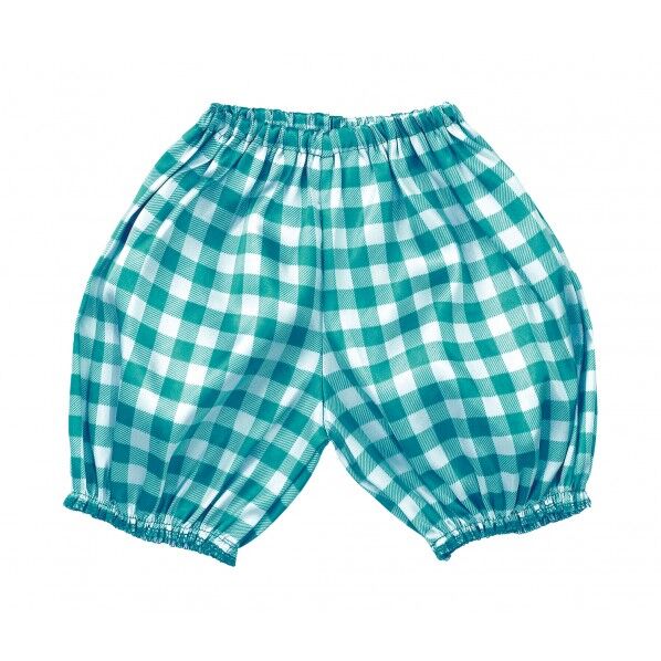 ソフトサテンかぼちゃパンツ(ギンガム)Cサイズ グリーン