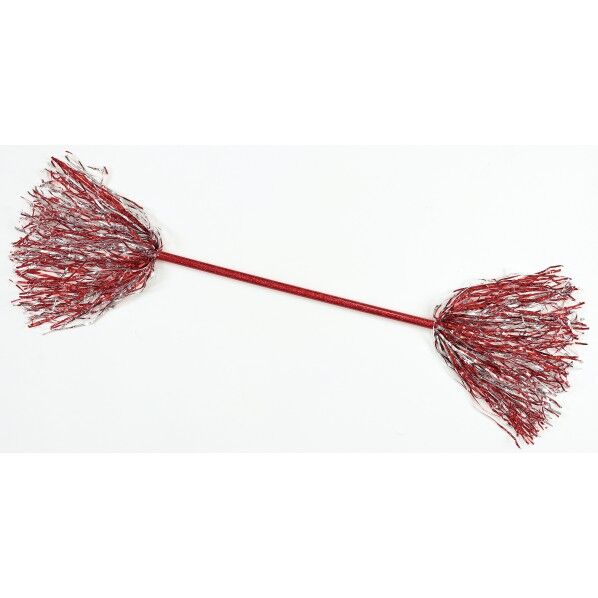 キラキラポンポンバトン レッドシルバー