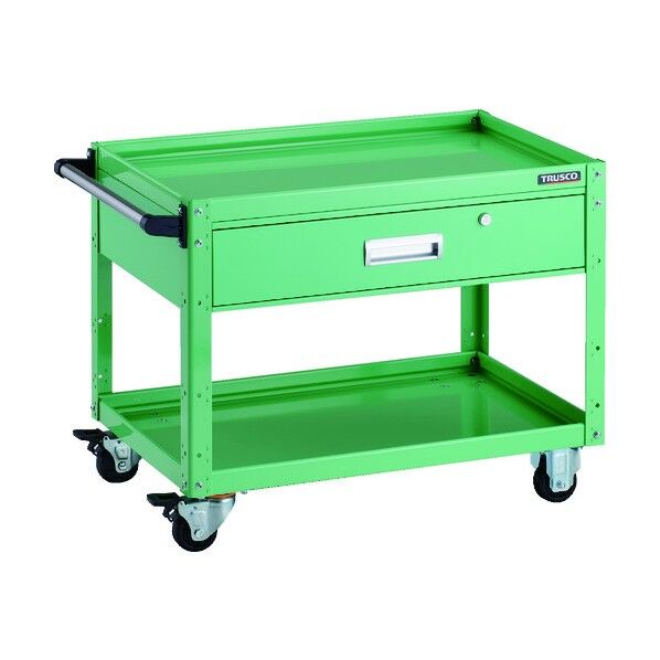 イーグルワゴン 750X500XH600 深型1段引出付 ヤンググリーン EGW-672Y-YG 1点
