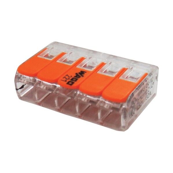 JAPPY ワンタッチコネクタ クリアタイプ 25個入 電線数5本 WFR-5-JP 25個