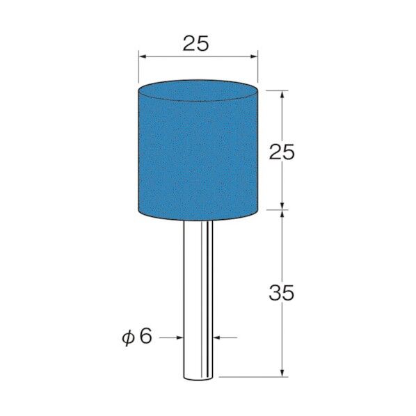 軸付セラミックゴム砥石(金属研磨用)外径(mm):25粒度(#):120 R2182 5本