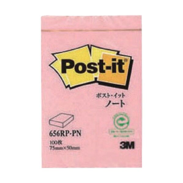 ポストイット再生紙ノート ピンク 656RP-PN 1個