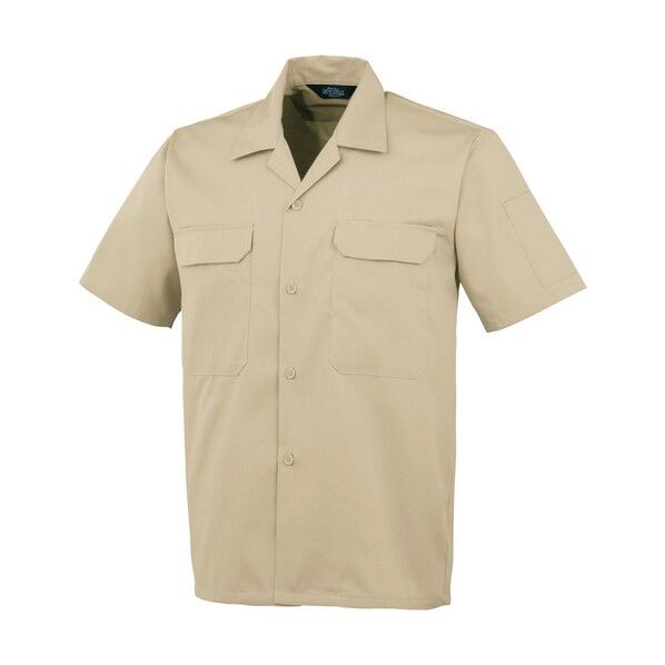 開襟半袖シャツA-6657 2 ベージュM A-6657-2-M 1点