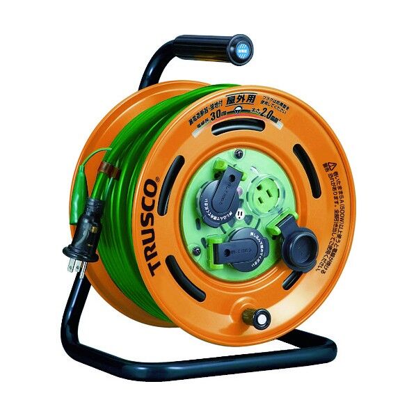 屋外型コードリール30m防雨型ブレーカー漏電防止付き 235 x 300 x 380 mm 8.5 kg TBE-30KC