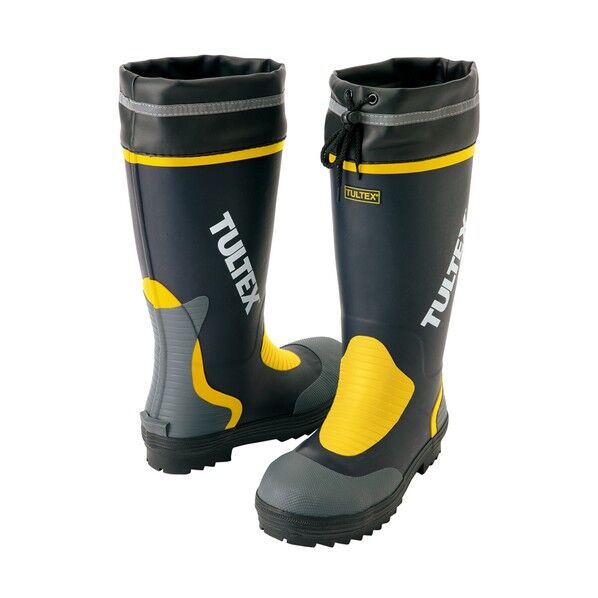 安全ゴム長靴 008ネイビー×イエロー 25.0 4702 1