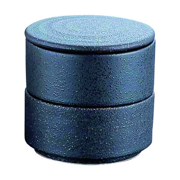 エムズジャパン 丸型 二段重 Y-023 黒 RMJ5501 1個