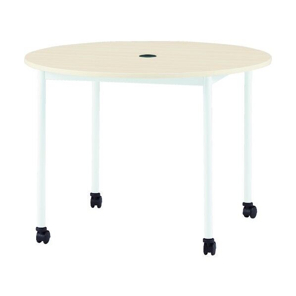 オフィスデスク 丸型 キャスター付