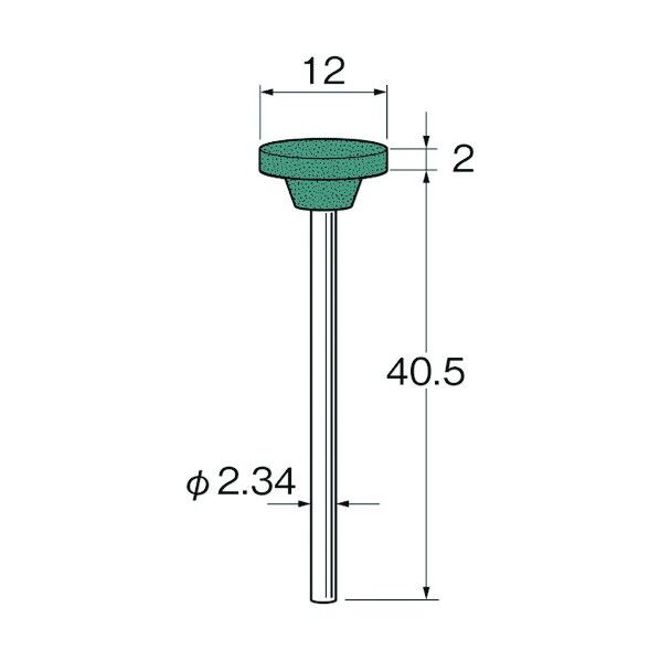 軸付シリコンゴム砥石外径(mm):12粒度(#):2500 R1062 5本