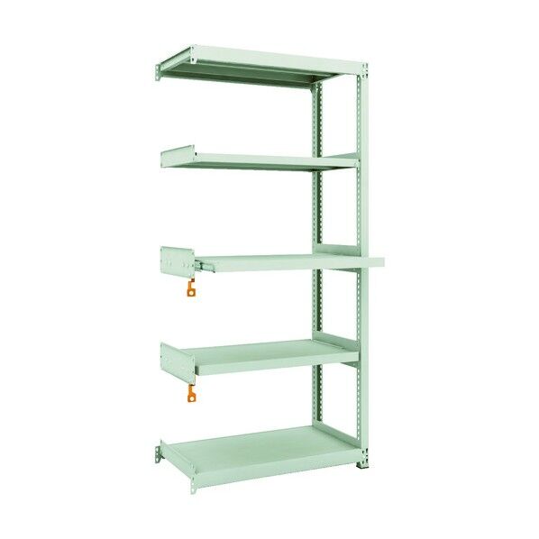 M2型軽中量ボルトレス棚 3段 スライド2段 連結型