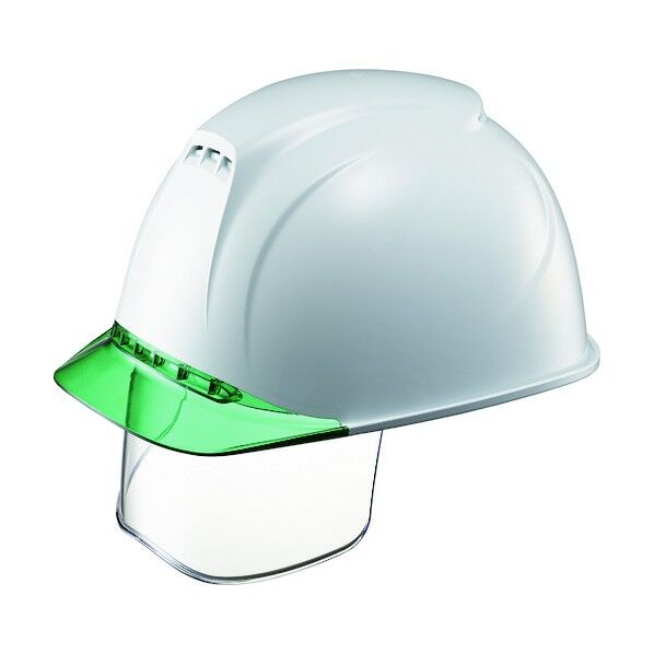 //エアライト搭載ヘルメット 透明バイザータイプ・溝付・通気孔付・ワイドシールド付 1830VJ-SE-V3-W1-J 1個