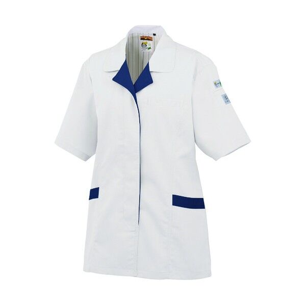 半袖スモックA-822 3 シルバー 5L A-822-3-5L 1点