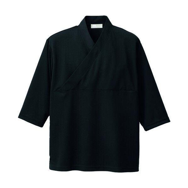 きもの衿ニットシャツ（男女兼用）（在庫限り） 010ブラック SS HS2900 1